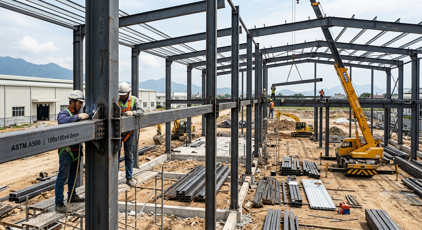 Đặc điểm của thép hộp vuông trong xây dựng